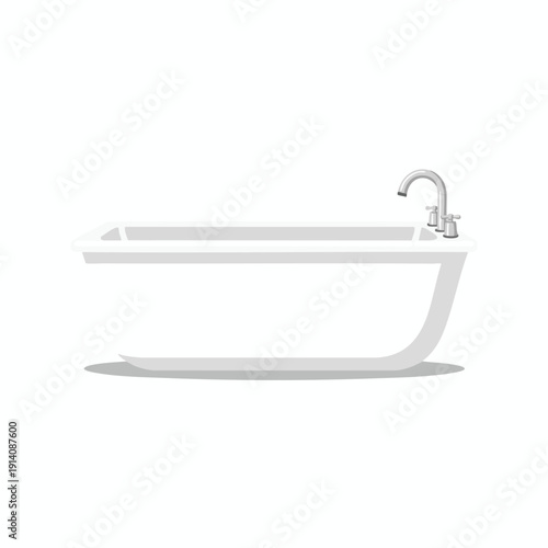 Modern Bathroom Faucet and Bathtub