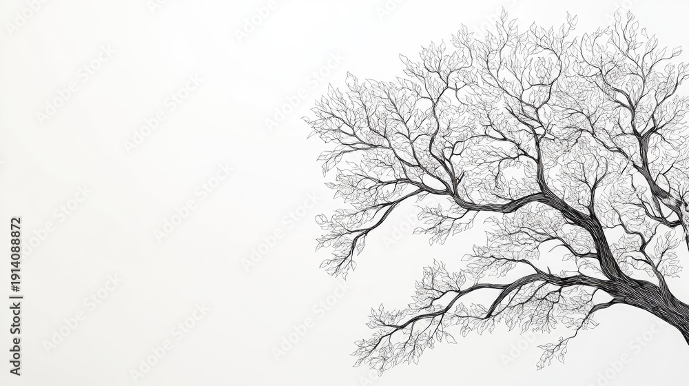 custom made wallpaper toronto digitalBare branches reaching across the frame, a stark and elegant image of winter. The intricate network of limbs against a simple backdrop creates a sense of tranquility and minimalism. AI Generative