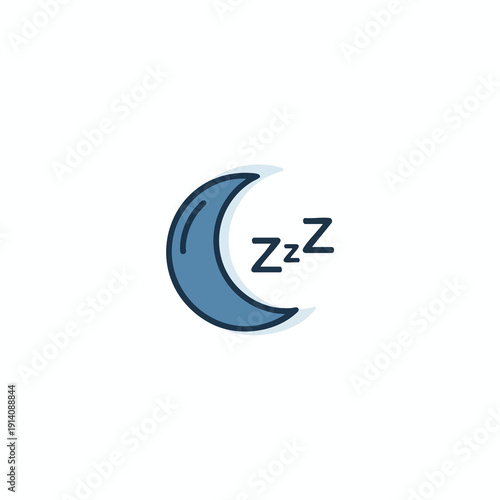 Dreamy Night Sky Symbol with Sleepy ZzZ