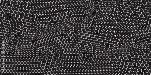 Black and white honey hexagonal cells background. geometric hive hexagonal honeycombs. Vector illustration