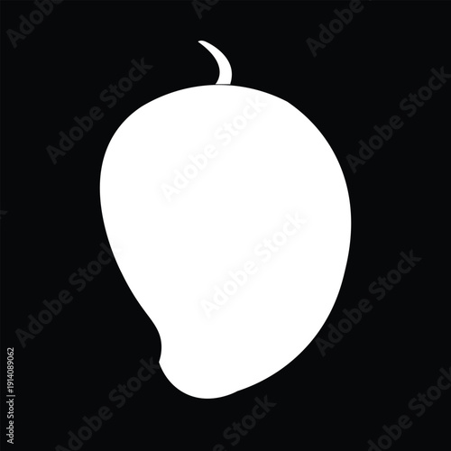 White pear icon vector