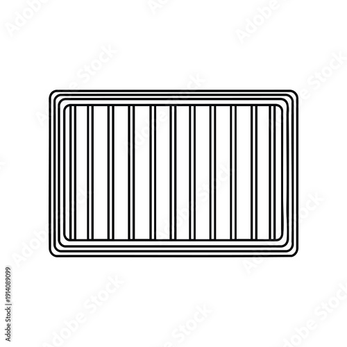 Simple Black and White Grate Illustration