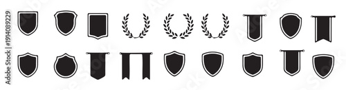 Collection of Vintage Black and White Design Elements