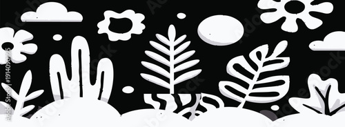 minimalist batik pattern with monochrome