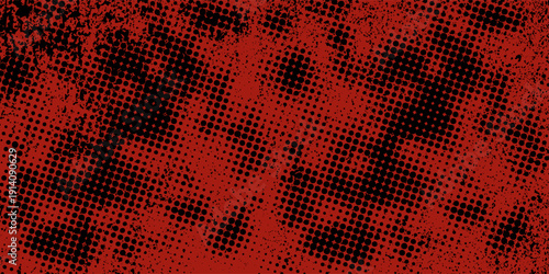 Abstract Rough Red Grunge Texture Design Background Dots halftone blue color pattern gradient grunge texture background. Dots pop art comics sport style vector illustration grunge red