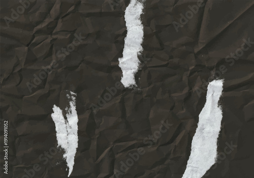 High Resolution White Crumpled Paper Texture Background with Vintage Grunge Wrinkles and Torn Edges Design Resource