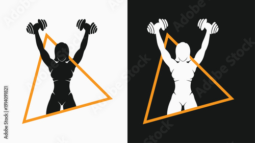 Logo for a gym or fitness, silhouette