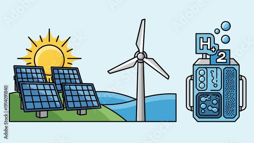 Renewable Energy Sources Solar Wind Hydrogen.