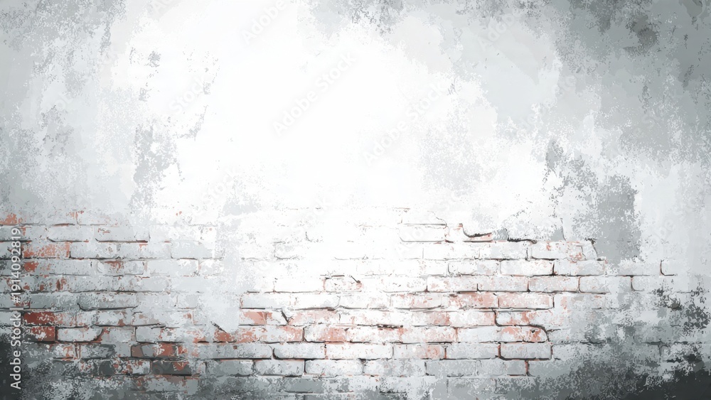 Obraz premium Old White Brick Wall Texture Background
