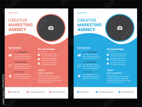 Business Flyer Layout with Yellow and Gray Accents Corporate business, digital marketing agency flyer Brochure design, cover modern layout, annual report, poster, flyer in A4 template