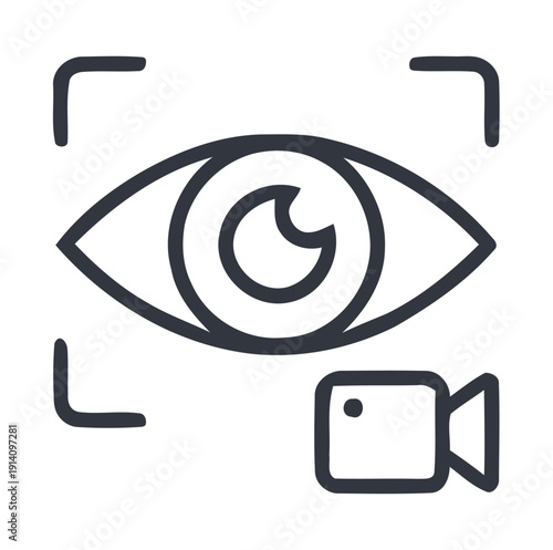 Eye and camera with focus frame eye camera focus frame