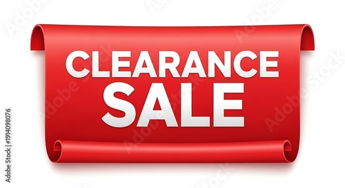 Clearance sale banner displayed