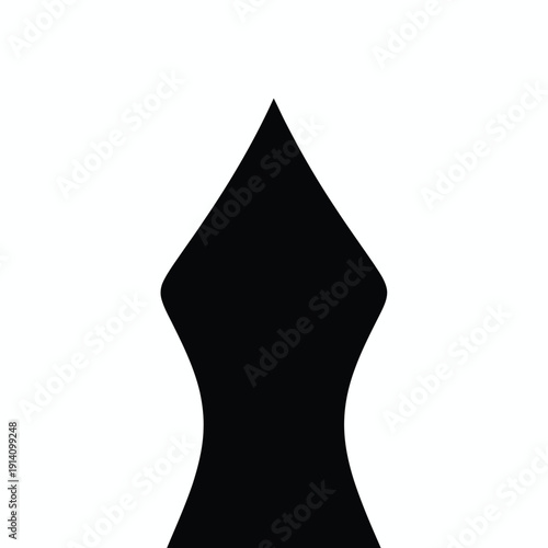 Black Fountain Pen Nib on White Background