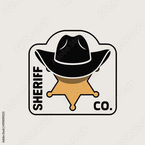 Minimal Cowboy Badge