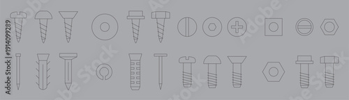 nail and screw icons 