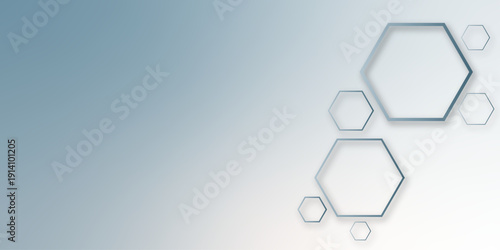 Blue Hexagon Technology Network Design With Medical And Scientific Innovation Concept