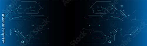 HighTech Digital Circuitry  Cyber Technology Vector Banner