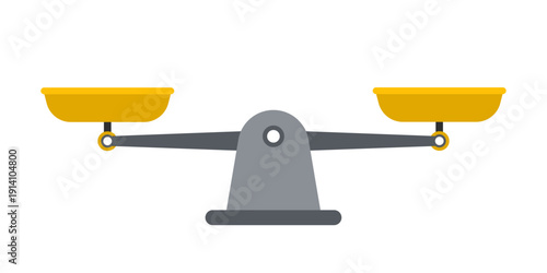 Scales icon vector isolated on white background, vector illustration.