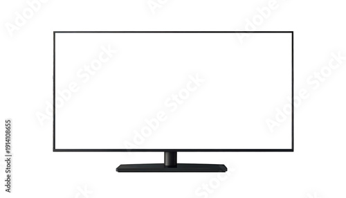 Modern smart tv screen template with transparent display