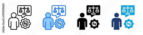 Equality Initiatives Icon Set Multi Style Vector Illustration