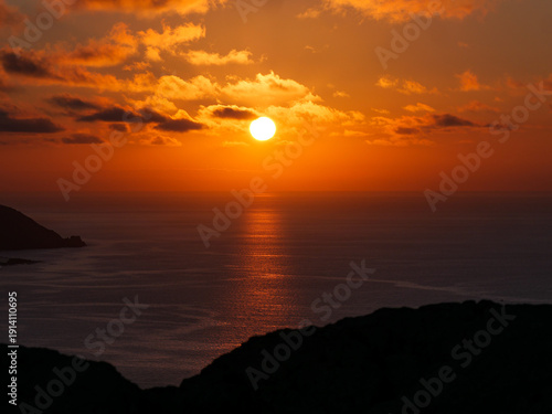 Tableau sur toile Corse - Coucher de soleil - U Castellu