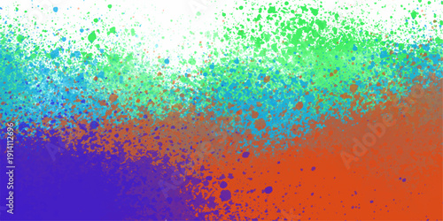 Rainbow falling glitter particles on white background. Abstract colorful watercolor background.  Abstract purple splash on canvas Vector art design illustration violet, dark, decoration, pattern. Hand