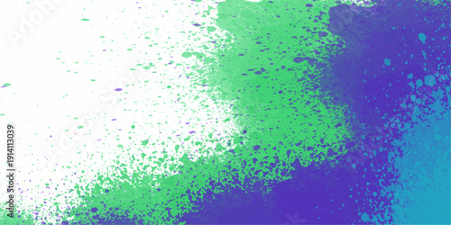 Rainbow falling glitter particles on white background. Abstract colorful watercolor background.  Abstract purple splash on canvas Vector art design illustration violet, dark, decoration, pattern. Hand