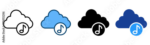 Cloud Icon Multiple Style Vector Collection   