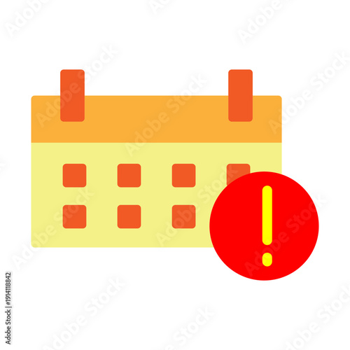 Deadline Vector Flat Icon Design