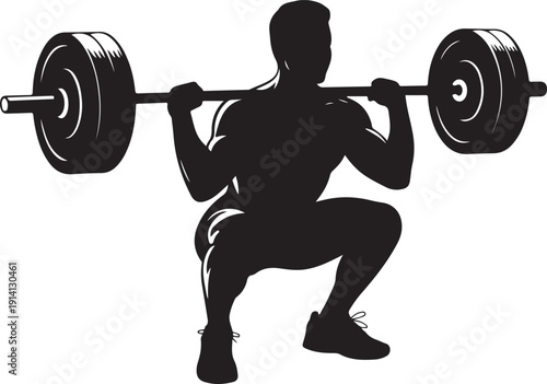 woman in squat position holding barbell on shoulders