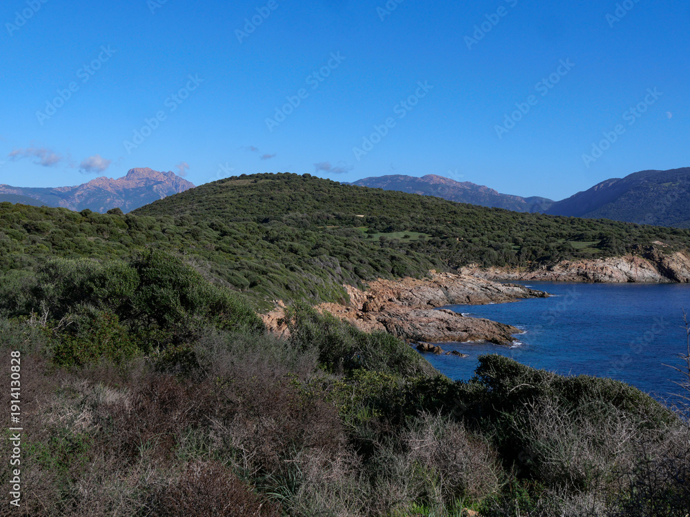 Fototapeta premium Corse - Randonnée - Tour d'Omigna