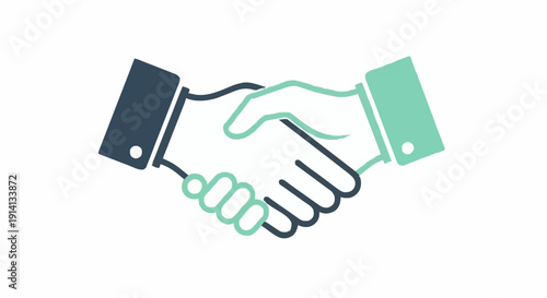 Symbol of partnership and agreement, two hands shaking in a sign of trust and successful collaboration, symbolizing cooperation and unity in business endeavors