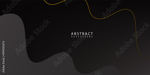 Black and grey Premium background with luxury polygonal pattern and gold triangle lines. Low poly gradient shapes luxury gold lines vector. modern design