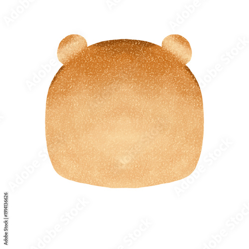bear shape bread hand drawn element
