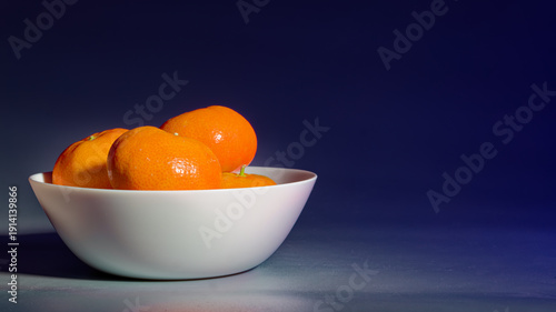 Tangerine fruit in bowl still life