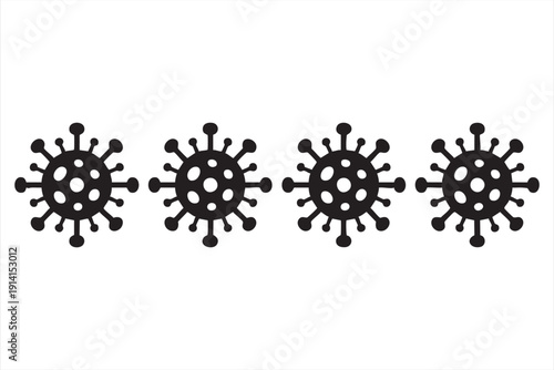 Healthcare alert visuals featuring virus transmission concepts