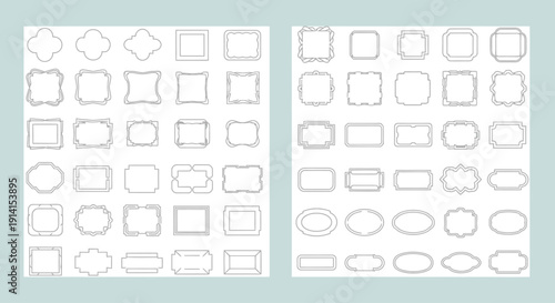 Set of various blank speech and thought bubbles in different shapes and styles.