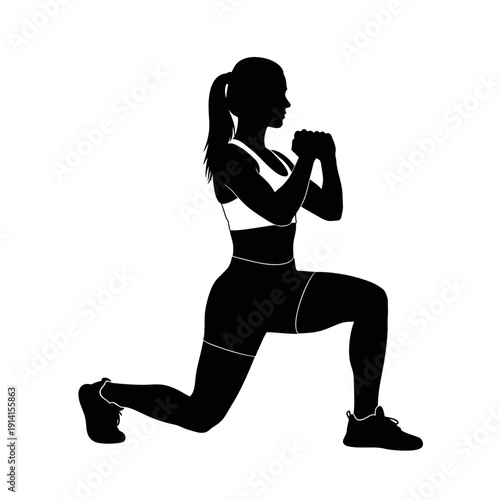 Burpees Exercise Vector Silhouette