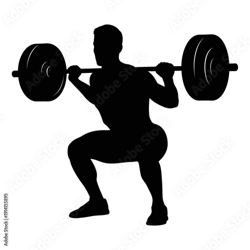 Shoulder Press Weight Training Vector Silhouette
