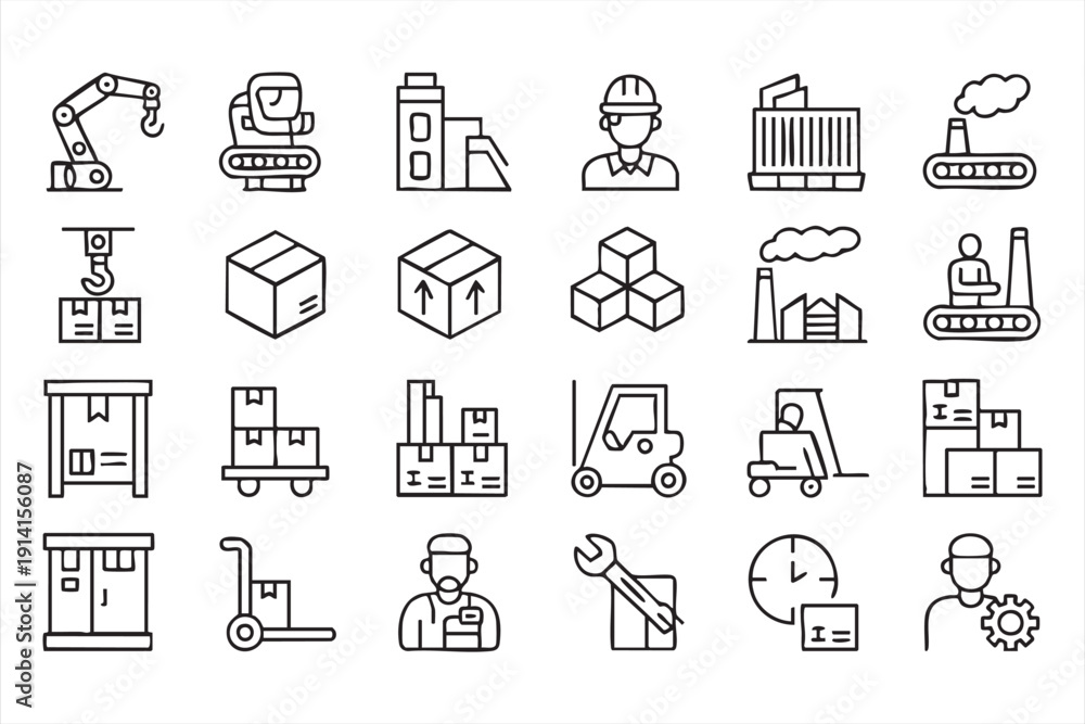 Fototapeta premium Courier and dispatch symbols for ecommerce