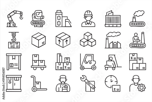 Courier and dispatch symbols for ecommerce