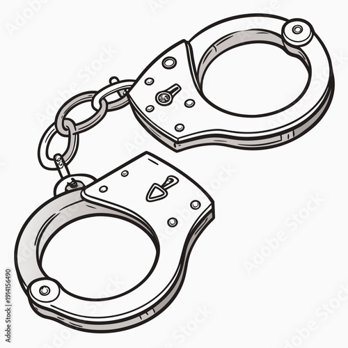 Of metal handcuffs police handcuffs metal cuffs