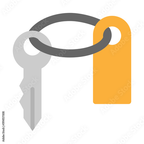 Room Key Vector Flat Icon Design