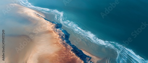aerial view of brazilian coastline with sediment plumes