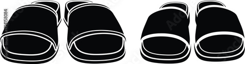 A black and white image of four rolls