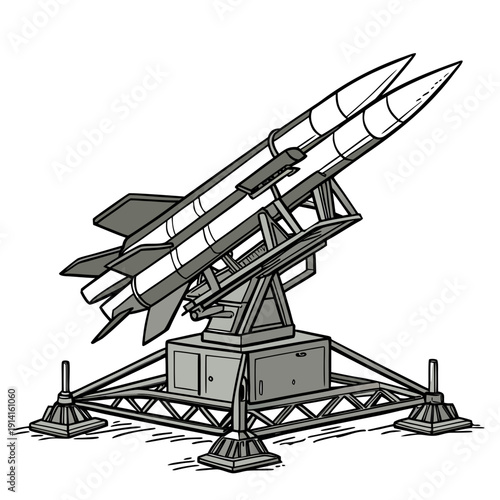 Ground based missile launcher system military defense