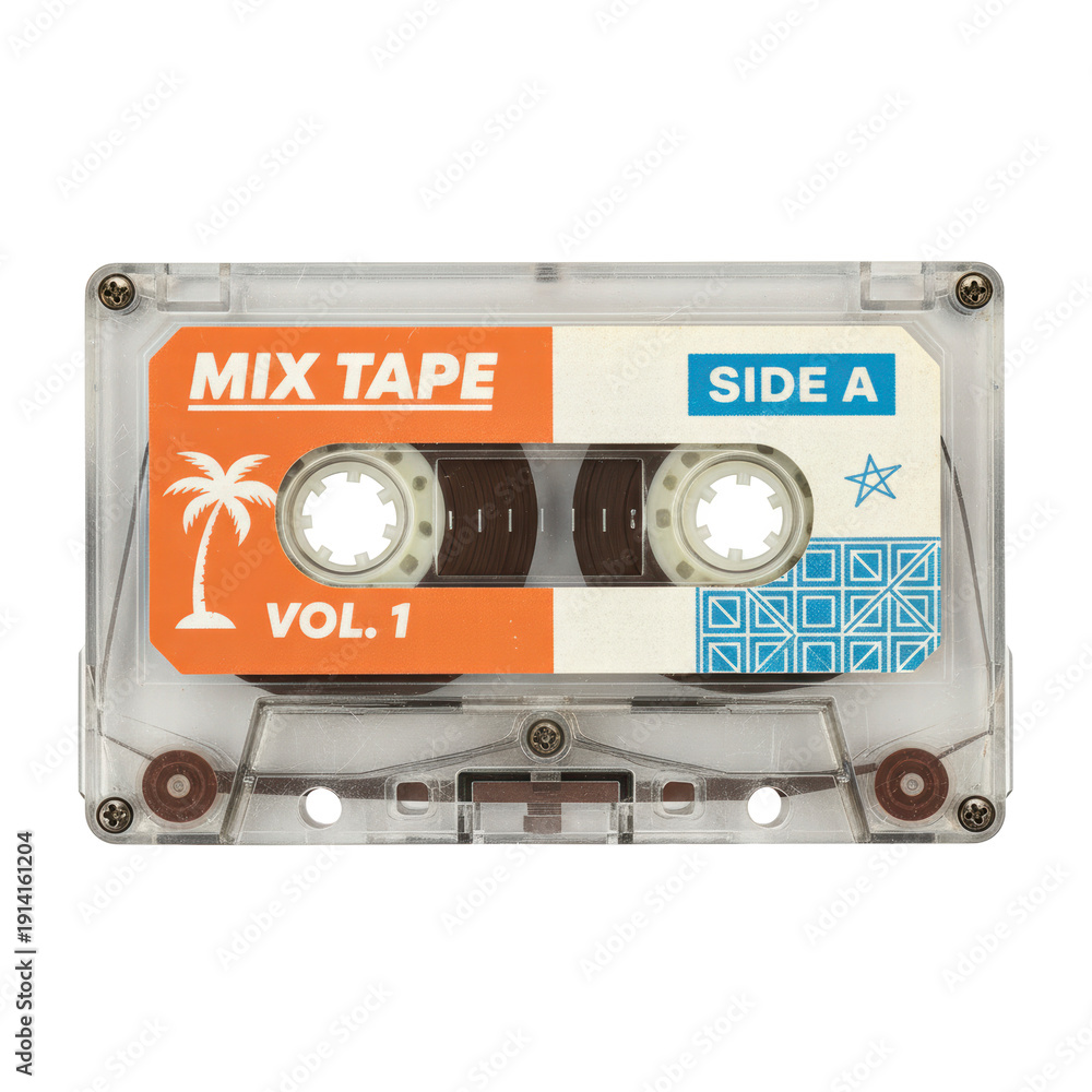 Fototapeta premium Retro Mix Tape Vol 1 Cassette