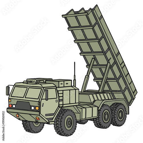 Military missile launcher truck vehicle 1
