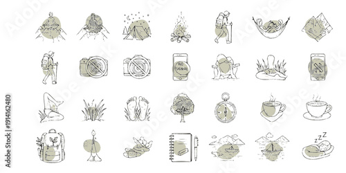 Digital Detox Nature Escape Silhouettes