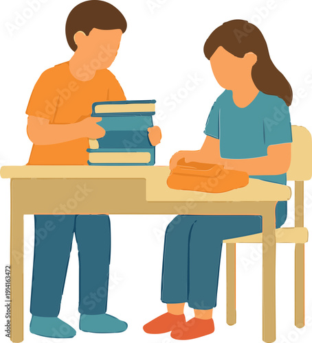 reading books student